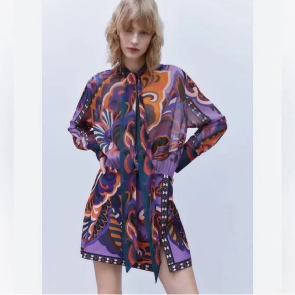 - NWT Zara Pucci Dress sz M - Picture 8 of 11